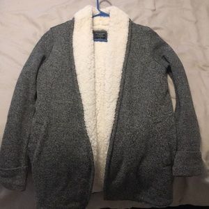 Sherpa lined cardigan